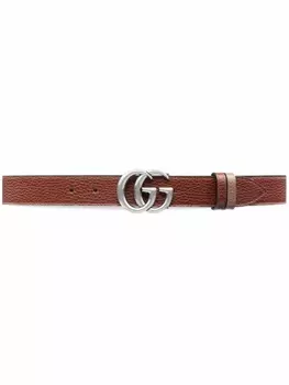 Gucci двусторонний ремень GG Marmont, коричневый