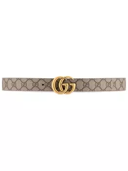 Gucci двусторонний ремень GG Marmont, нейтральный цвет