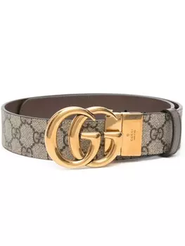 Gucci двусторонний ремень GG Marmont, нейтральный цвет