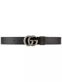 Gucci двусторонний ремень GG Marmont, нейтральный цвет