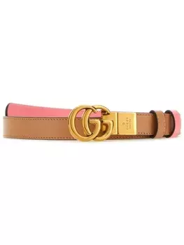 Gucci двусторонний ремень GG Marmont, нейтральный цвет