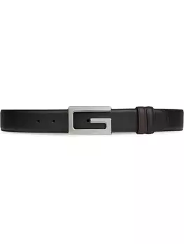 Gucci двусторонний ремень с G-образной пряжкой, черный