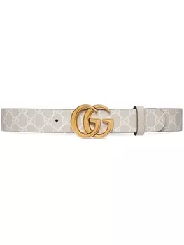 Gucci двусторонний ремень с логотипом Double G, нейтральный цвет