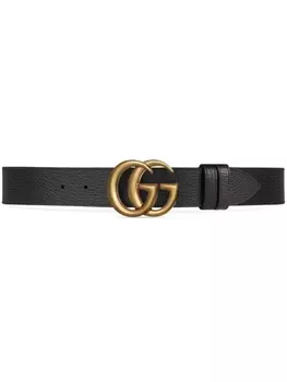 Gucci двусторонний ремень с пряжкой GG, черный