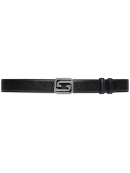 Gucci двусторонний ремень с пряжкой Interlocking G, черный
