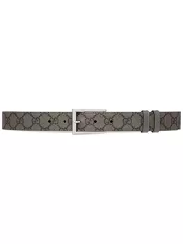 Gucci двусторонний ремень с узором GG Supreme, серый
