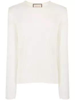 Gucci джемпер рыхлой вязки из смесового шелка, белый