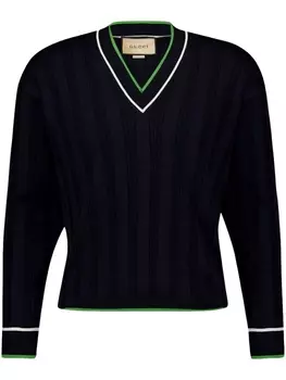 Gucci джемпер с вышивкой Interlocking G, синий