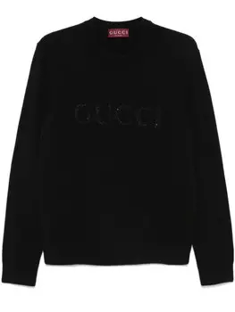 Gucci джемпер в технике интарсия, черный