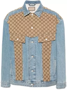 Gucci джинсовая куртка с логотипом, синий