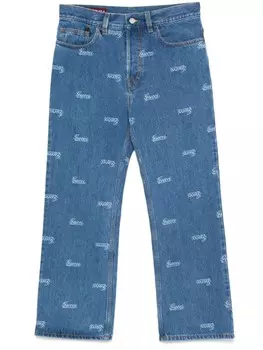 Gucci джинсы с логотипом, синий