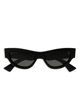 Gucci Eyewear cat-eye frame солнцезащитные очки, черный