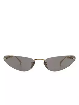 Gucci Eyewear cat-eye солнцезащитные очки, золотой