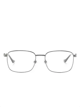 Gucci Eyewear очки GG1442O в квадратной оправе с логотипом, серебристый
