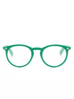 Gucci Eyewear очки GG в круглой оправе, зеленый