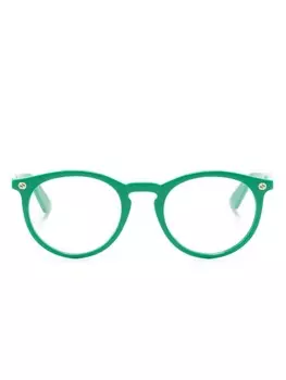 Gucci Eyewear очки GG в круглой оправе, зеленый