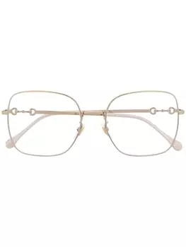 Gucci Eyewear очки Horsebit, золотистый