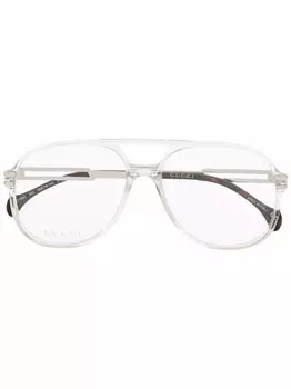Gucci Eyewear очки-пилоты, белый