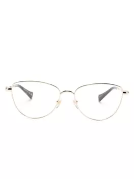 Gucci Eyewear очки с декором Double-G, золотистый