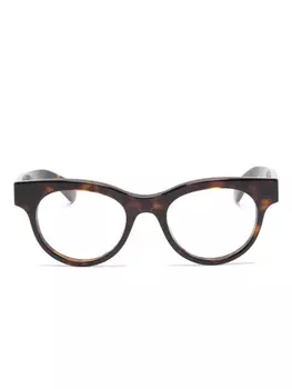 Gucci Eyewear очки с логотипом, коричневый