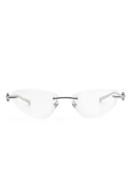 Gucci Eyewear очки с логотипом, серебряный