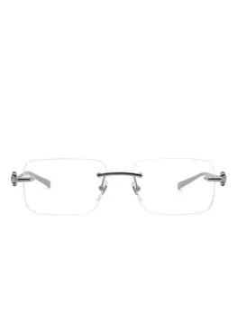 Gucci Eyewear очки с логотипом, серебряный