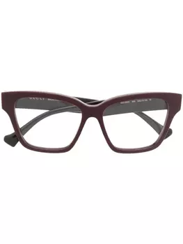 Gucci Eyewear очки трапециевидной формы, красный