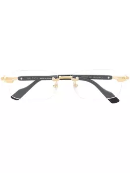 Gucci Eyewear очки в безободковой оправе, золотистый
