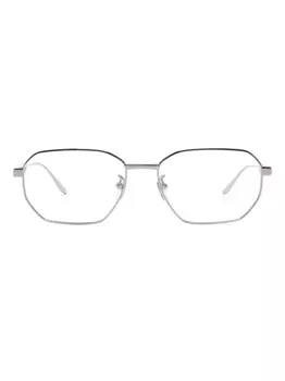 Gucci Eyewear очки в геометричной оправе, серебристый