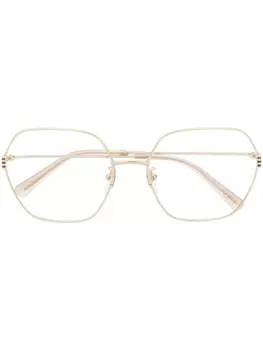 Gucci Eyewear очки в геометричной оправе, золотистый
