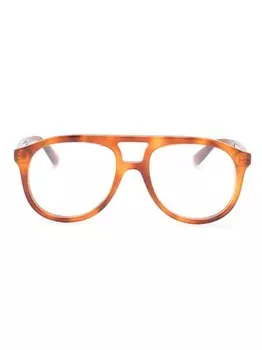 Gucci Eyewear очки в круглой оправе черепаховой расцветки, коричневый