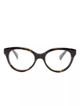 Gucci Eyewear очки в круглой оправе черепаховой расцветки, коричневый