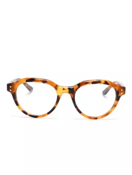 Gucci Eyewear очки в круглой оправе, коричневый