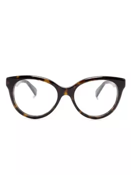 Gucci Eyewear очки в круглой оправе, коричневый