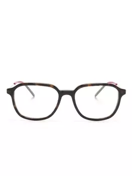 Gucci Eyewear очки в круглой оправе, коричневый