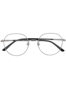 Gucci Eyewear очки в круглой оправе, серебристый