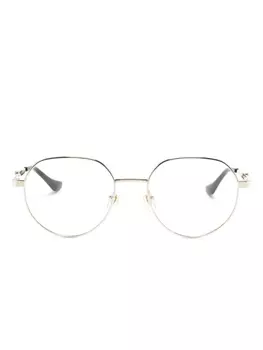 Gucci Eyewear очки в круглой оправе, золотистый