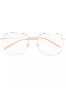 Gucci Eyewear очки в круглой оправе, золотой