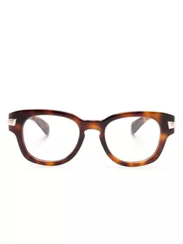 Gucci Eyewear очки в квадратной оправе черепаховой расцветки, коричневый