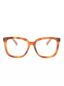 Gucci Eyewear очки в квадратной оправе черепаховой расцветки, коричневый