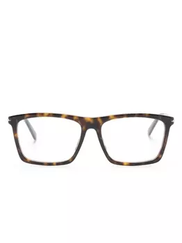Gucci Eyewear очки в квадратной оправе черепаховой расцветки, коричневый