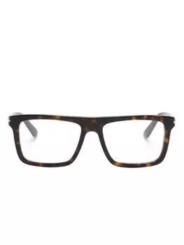 Gucci Eyewear очки в квадратной оправе черепаховой расцветки, коричневый