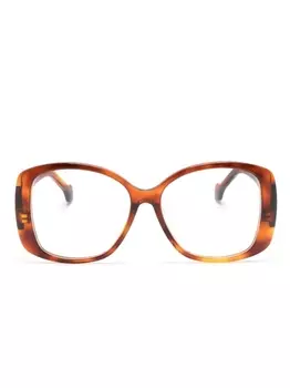 Gucci Eyewear очки в квадратной оправе черепаховой расцветки, коричневый