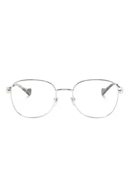 Gucci Eyewear очки в квадратной оправе черепаховой расцветки, серебристый