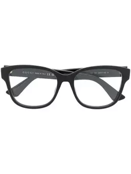 Gucci Eyewear очки в квадратной оправе, черный