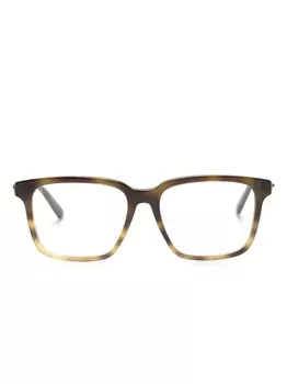 Gucci Eyewear очки в квадратной оправе, коричневый