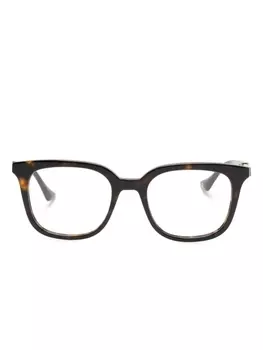 Gucci Eyewear очки в квадратной оправе, коричневый