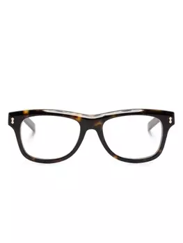 Gucci Eyewear очки в квадратной оправе, коричневый