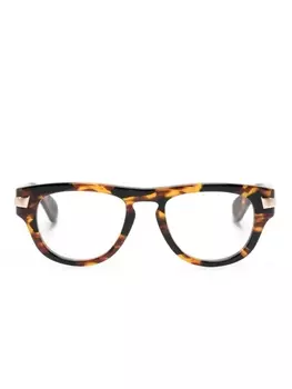 Gucci Eyewear очки в квадратной оправе, коричневый