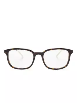 Gucci Eyewear очки в квадратной оправе, коричневый